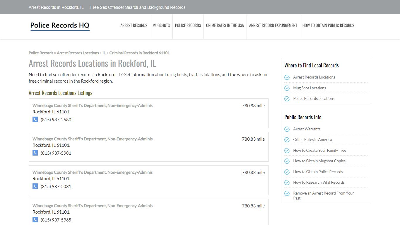 Arrest Records in Rockford, IL - Free Sex Offender Search and ...